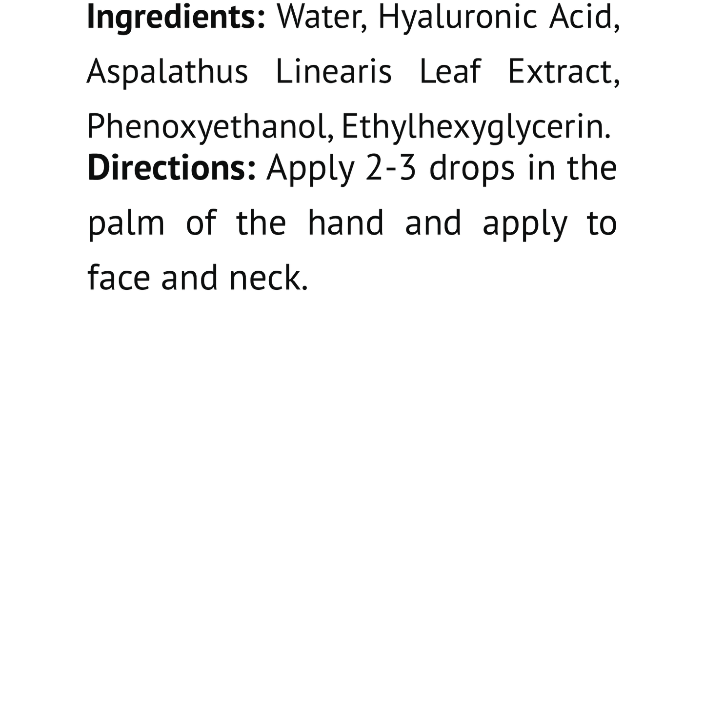 Red Tea Moisturizing + Antioxidant Serum w/Hyaluronic Acid, USA Made