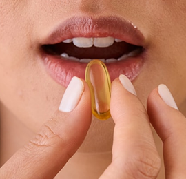 Human eating a pill