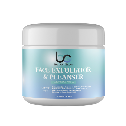 Face Exfoliator & Cleanser w/Honey & Bambusa Arundinacea Stem Extract, USA Made, Clean