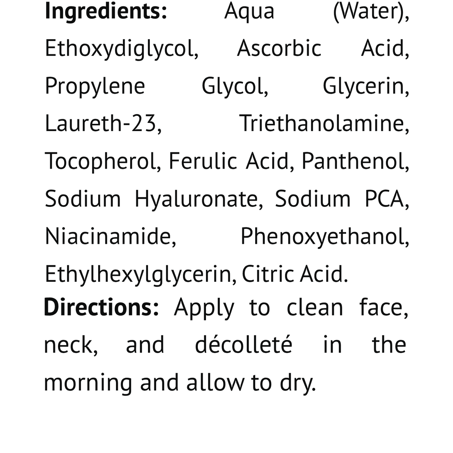 Vitamin C, B, E + Ferulic Antioxidant Serum, USA Made